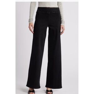 Frame Jeans Sheen Noir 23-28 Black Jet Set Flare Pull On Elastic Waist City Boho